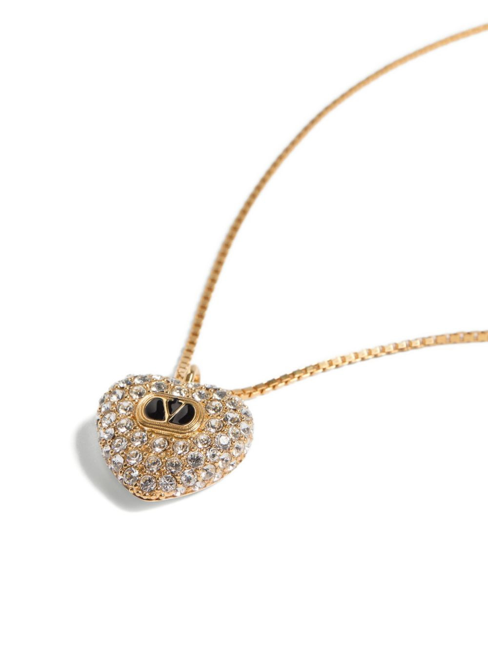 Coeur Royal crystal-embellished heart necklace - 4