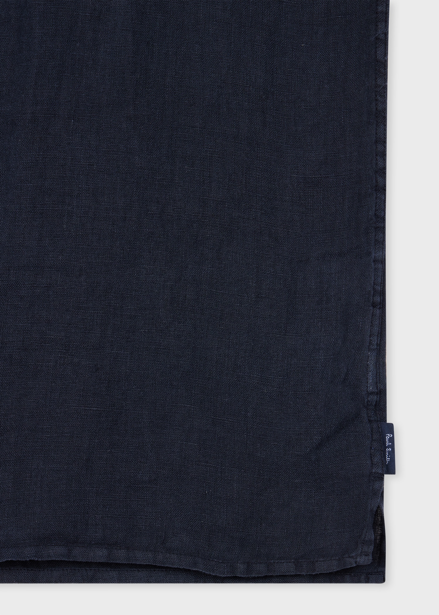 Navy Linen Short-Sleeve Shirt - 4