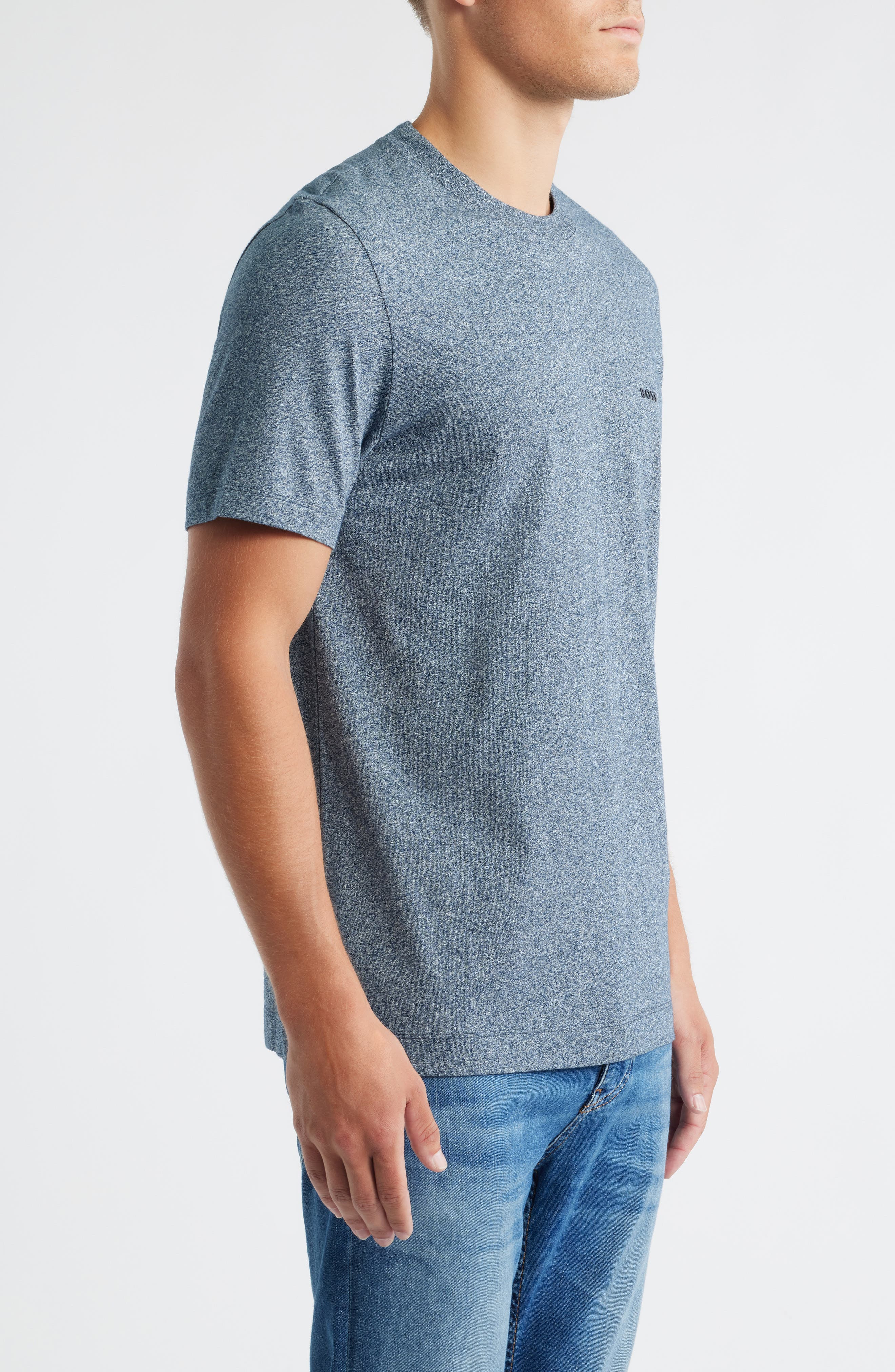 BOSS Thompson Heathered T-Shirt in Open Grey at Nordstrom - 3
