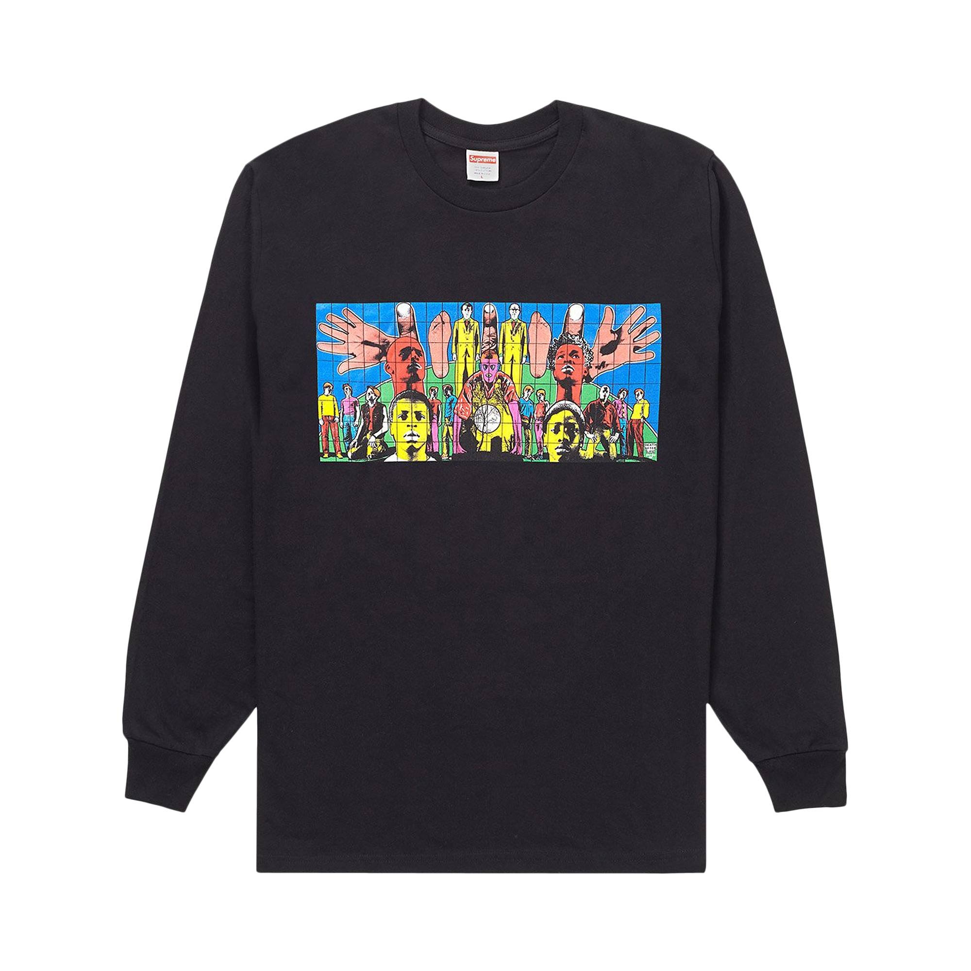 Supreme Gilbert and George DEATH AFTER LIFE Long-Sleeve Tee 'Black' - 1