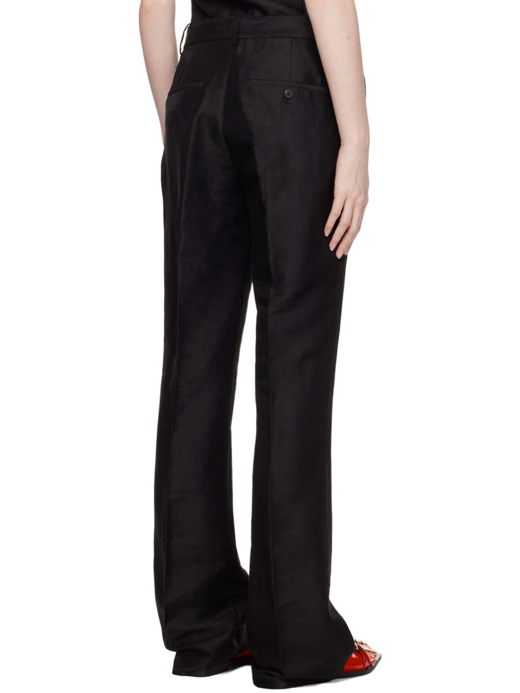 Black Flared Trousers - 3