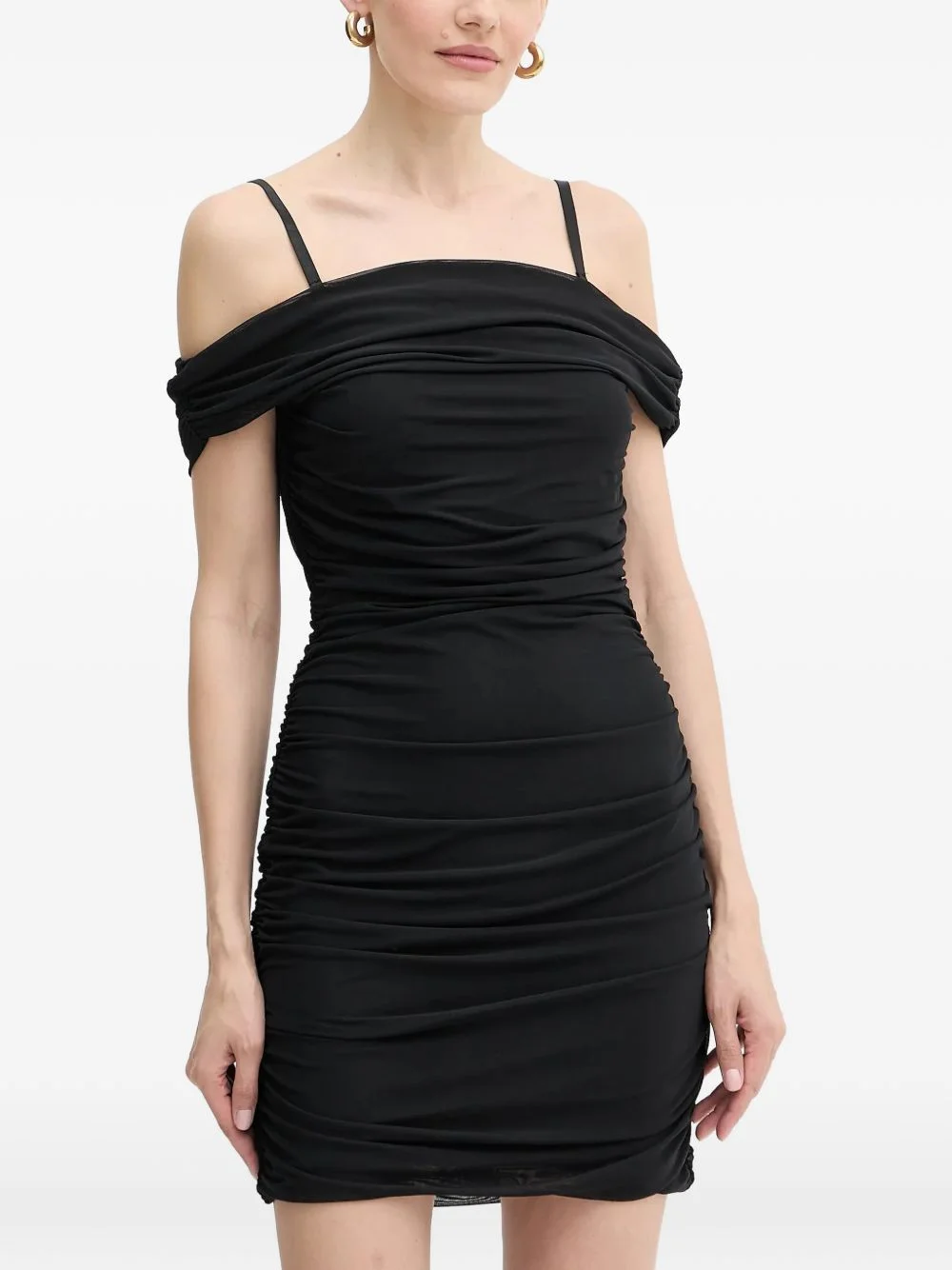 ruched off-shoulder dress - 1
