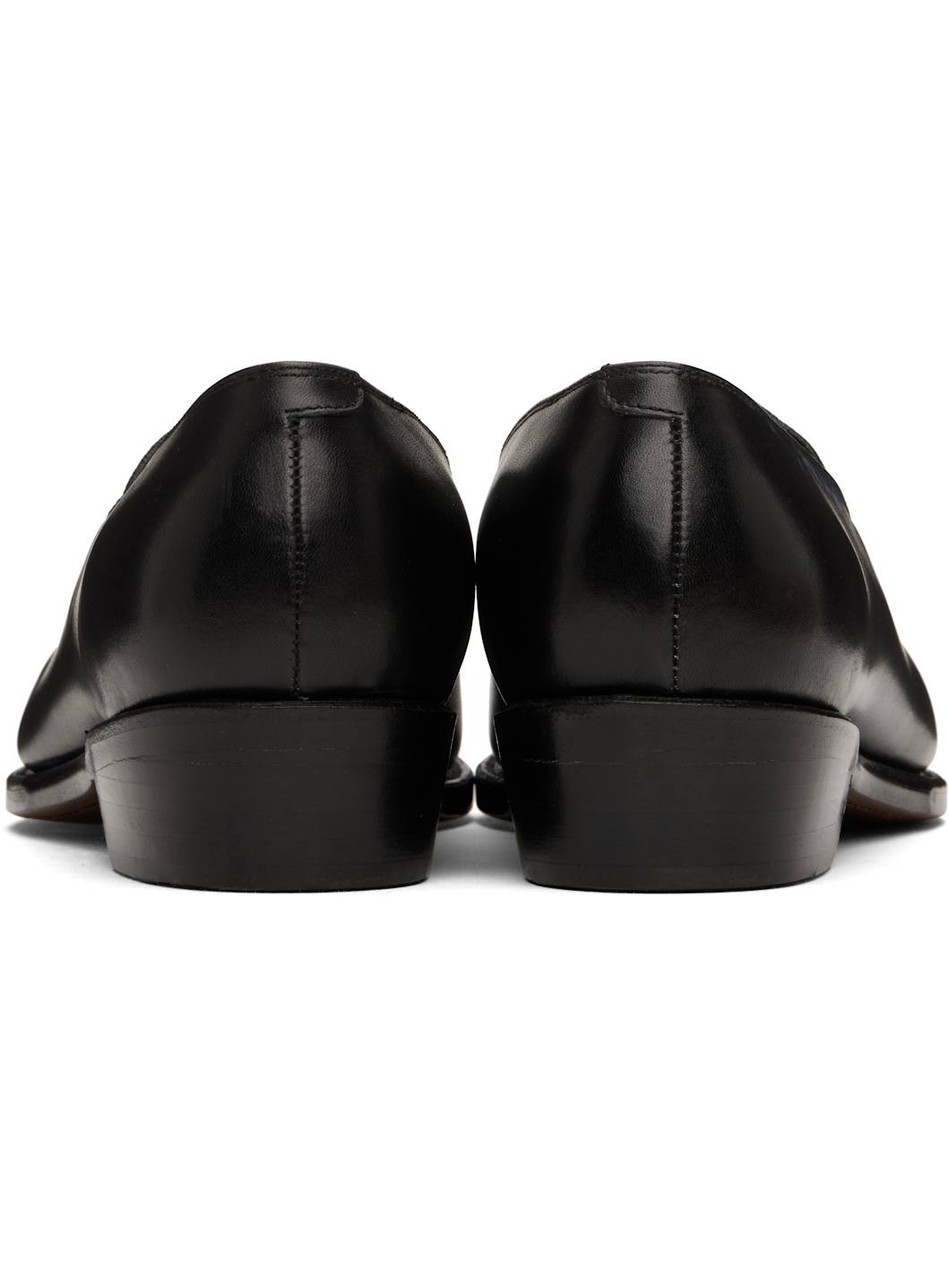 Black Shirring Opera Loafers - 2