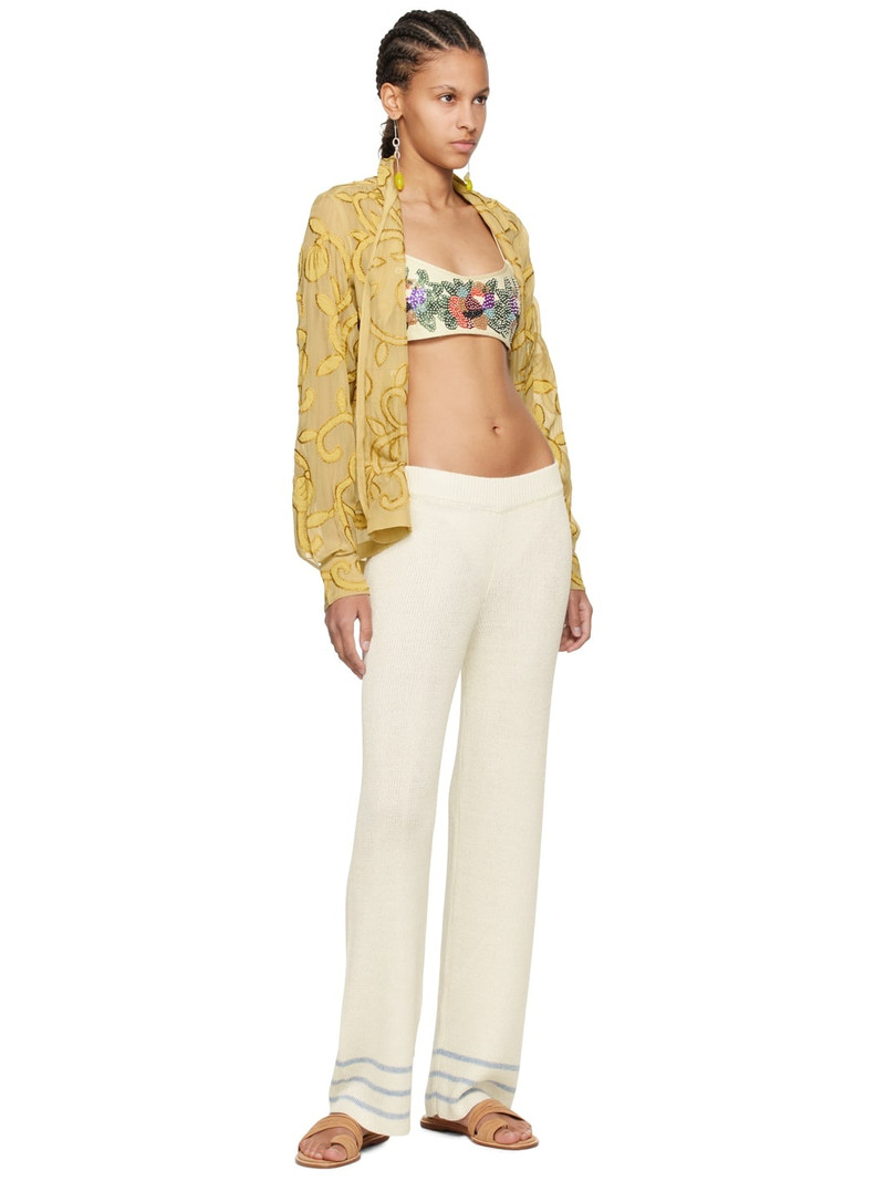 BODE Off-White Quincy Stripe Trousers outlook