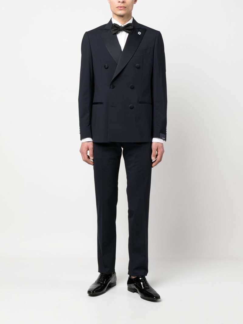 LARDINI double-breasted wool suit outlook