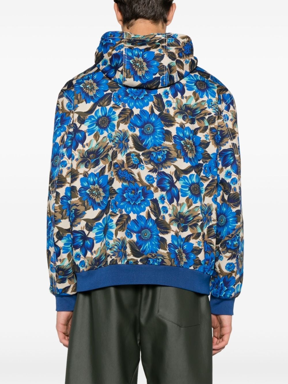 floral-print hooded jacket - 4