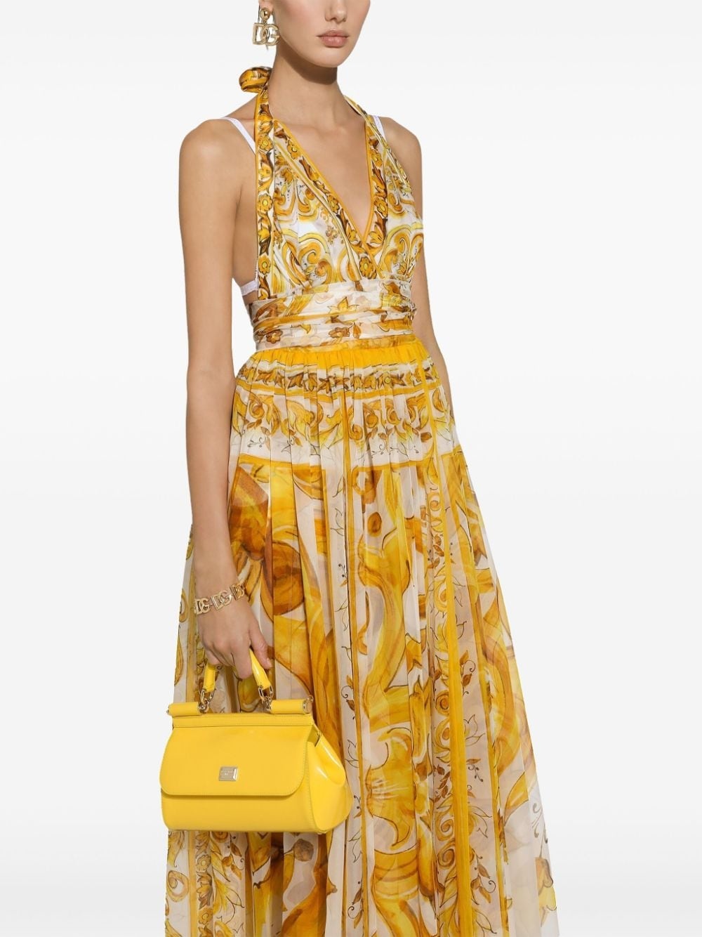 Majolica-print silk maxi dress - 6