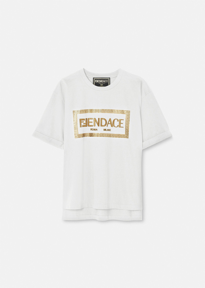 FENDI x VERSACE Fendace Logo T-shirt | REVERSIBLE