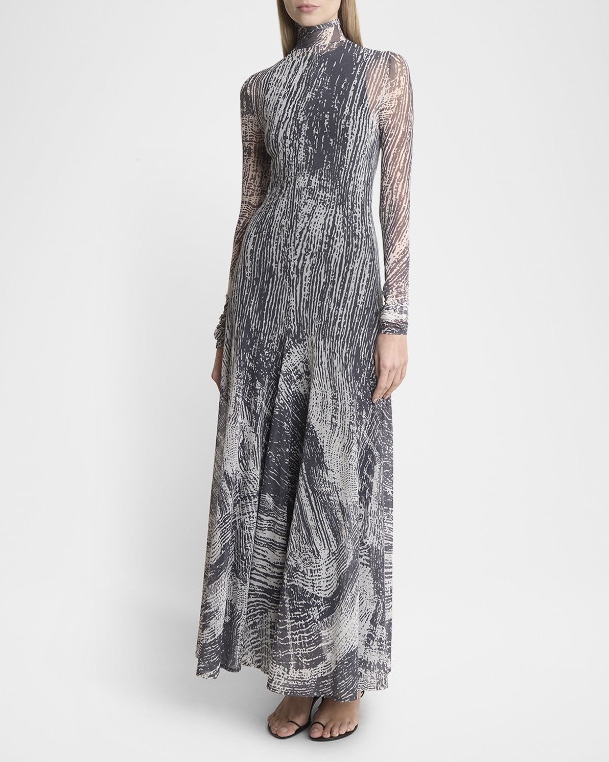 Gemma Printed Tulle Jersey Dress - 3