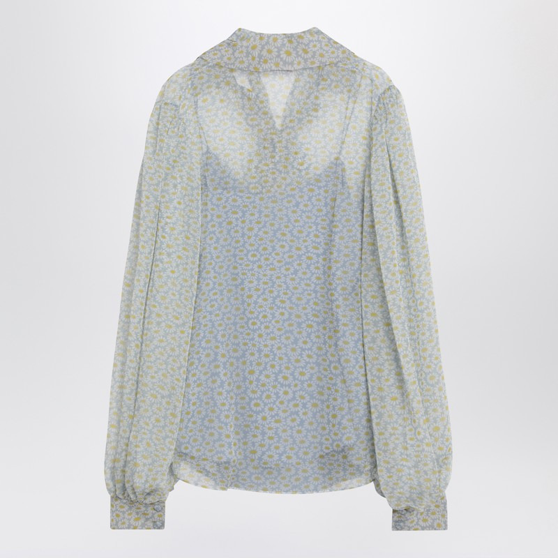 Gucci Floral Print Chiffon Silk Shirt Women - 2