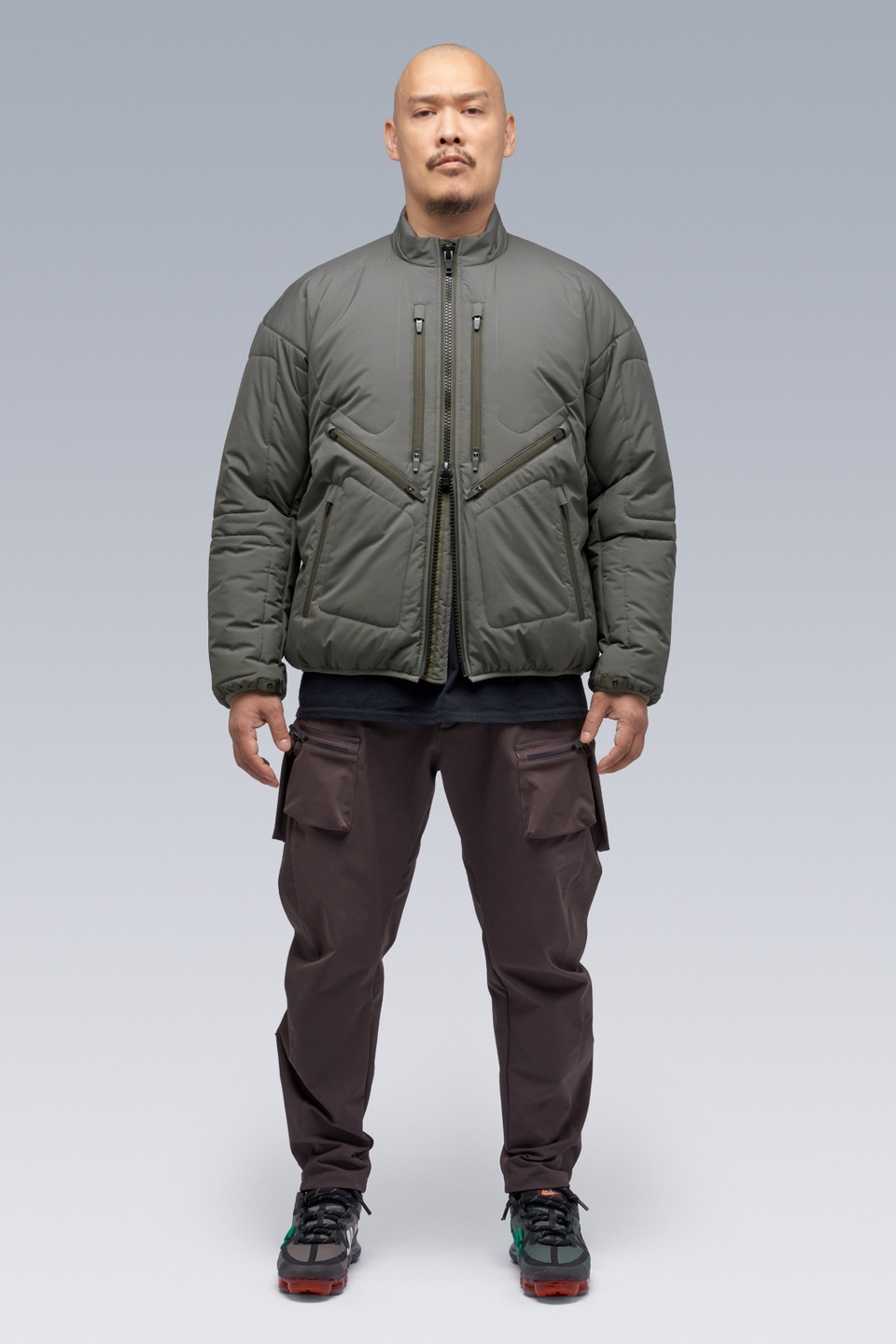 P41-DS schoeller® Dryskin™ Articulated Cargo Trouser Schwarzrot - 9
