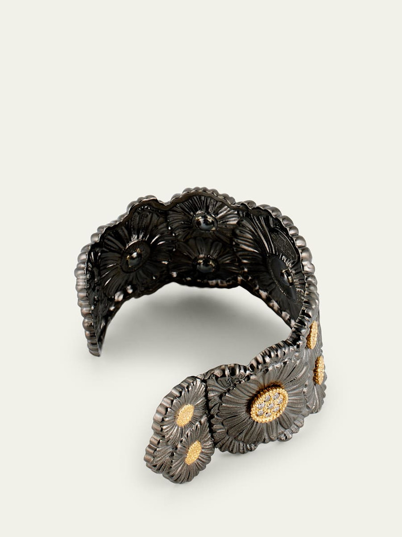 Buccellati Silver and 18K Gold Daisy Blossoms Bracelet with Diamonds outlook