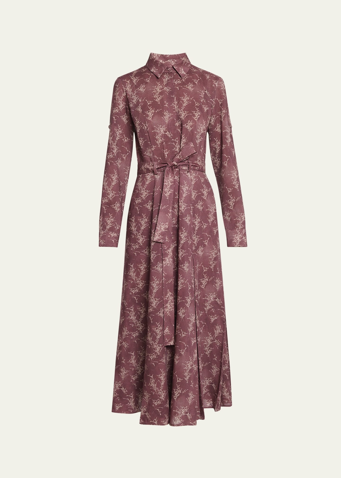 Galway Printed Belted Wool Shirtdress - 1