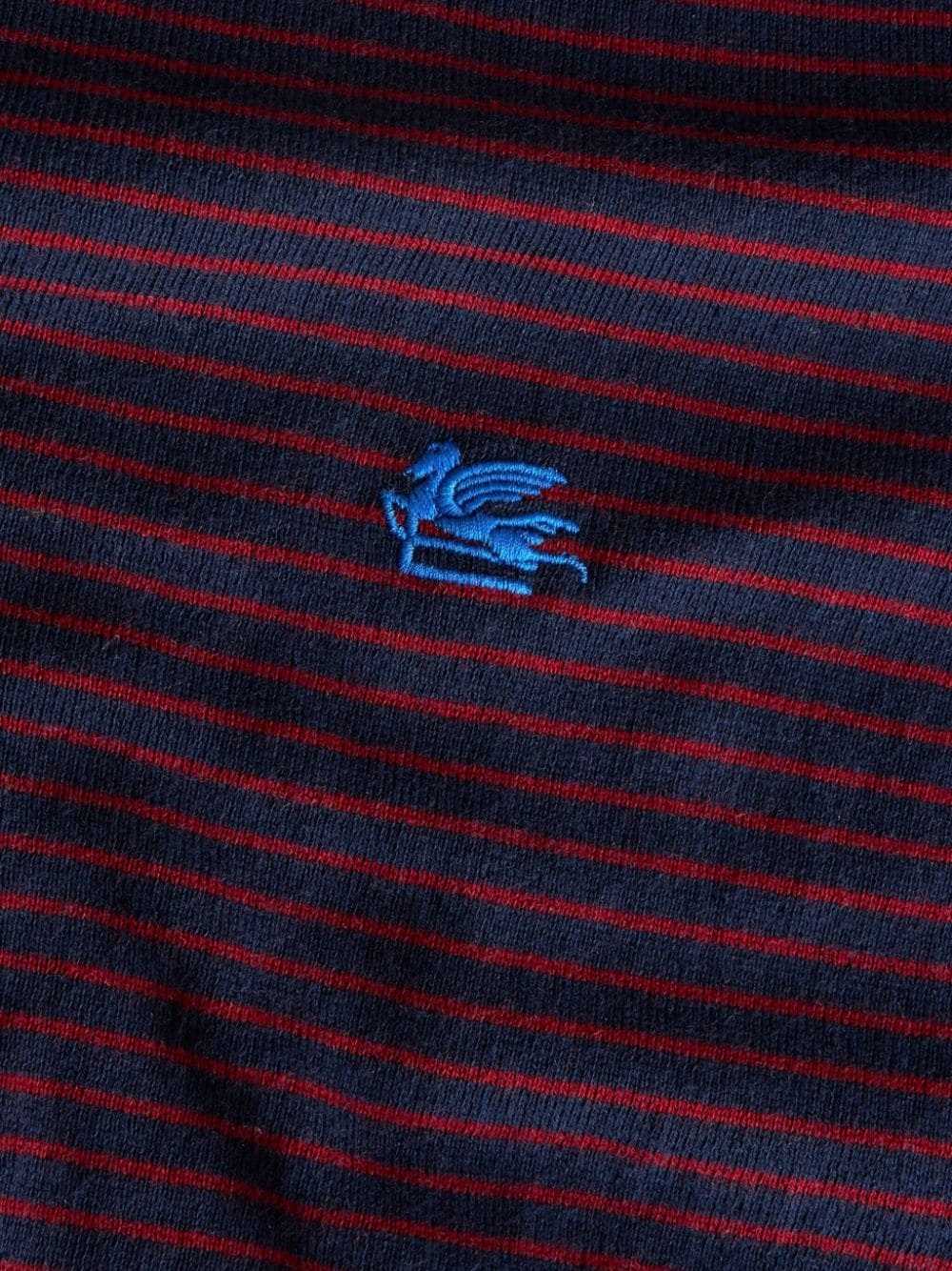 striped fine-knit polo shirt - 5