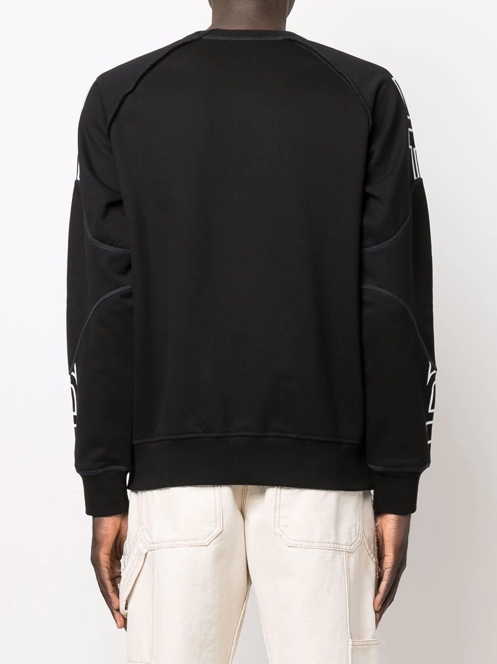 logo-print sleeve sweatshirt - 4