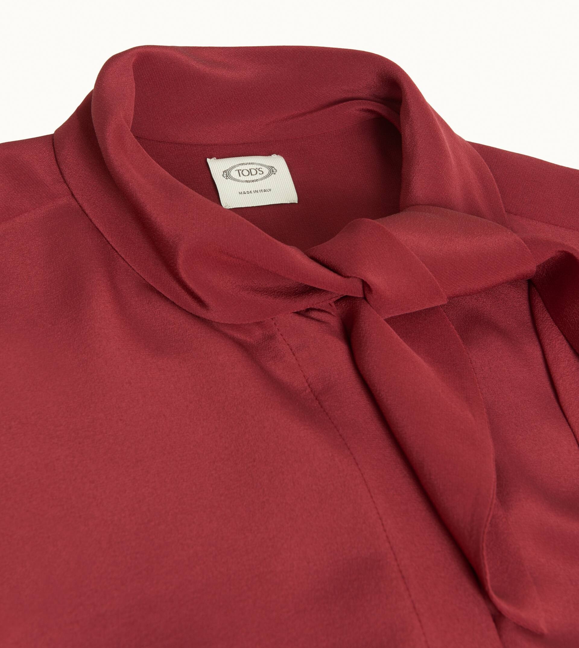 BLOUSE IN SILK - RED - 2