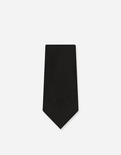 Dolce & Gabbana 6-cm silk blade tie with DG logo embroidery outlook