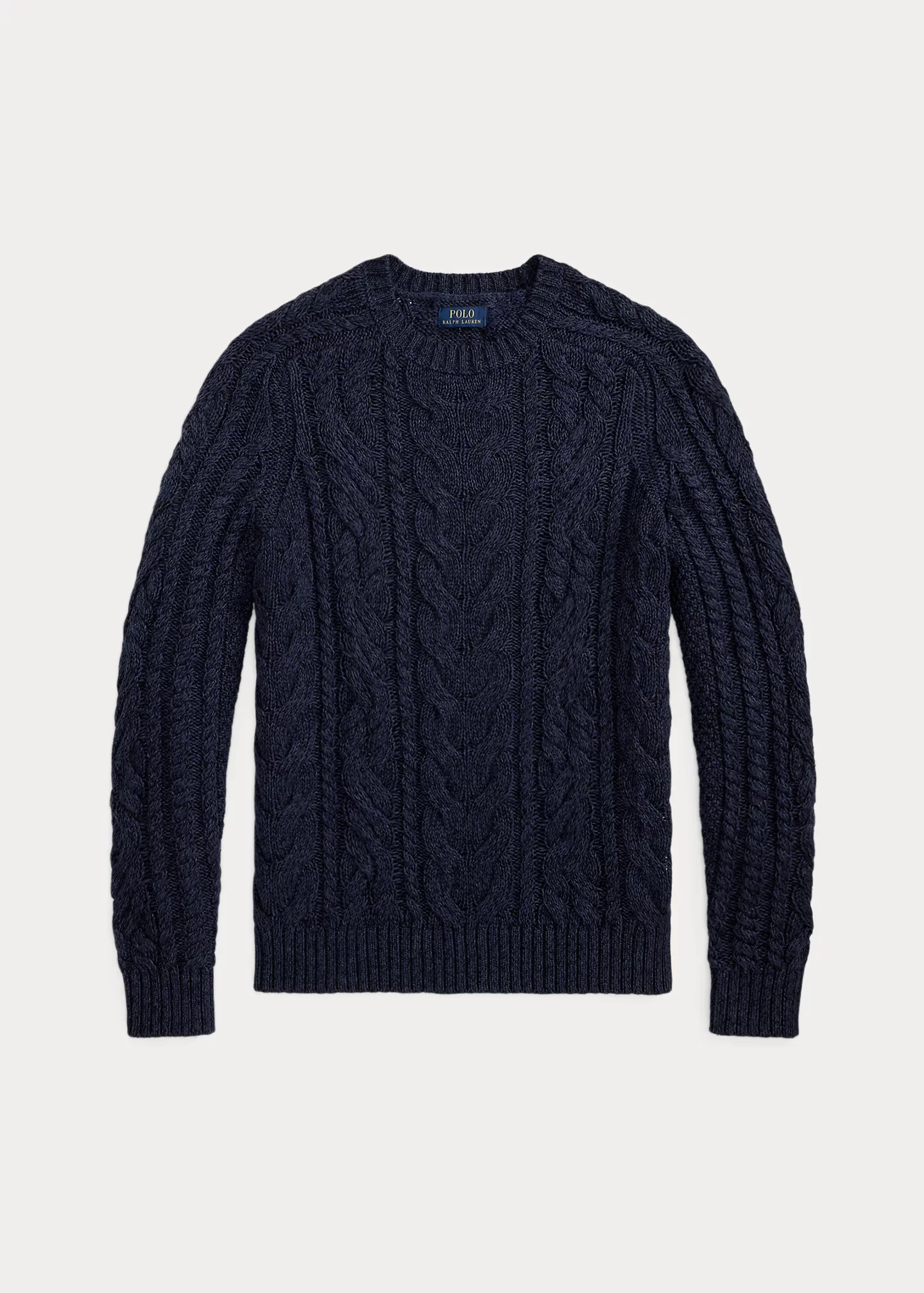 Aran-Knit Cotton Sweater - 1