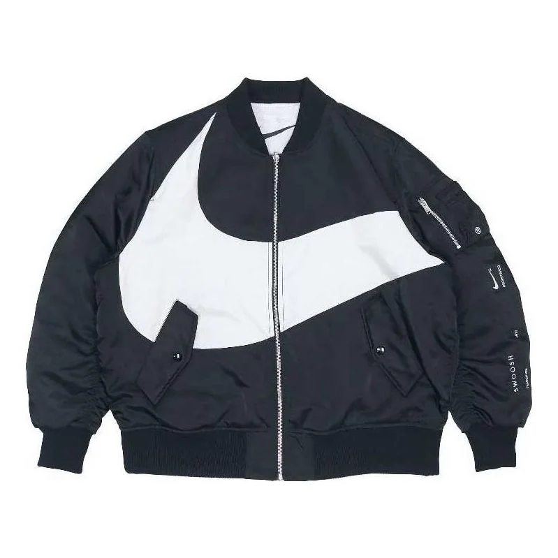 Nike big swoosh bomber jacket 'Black' DR7021-010 - 1