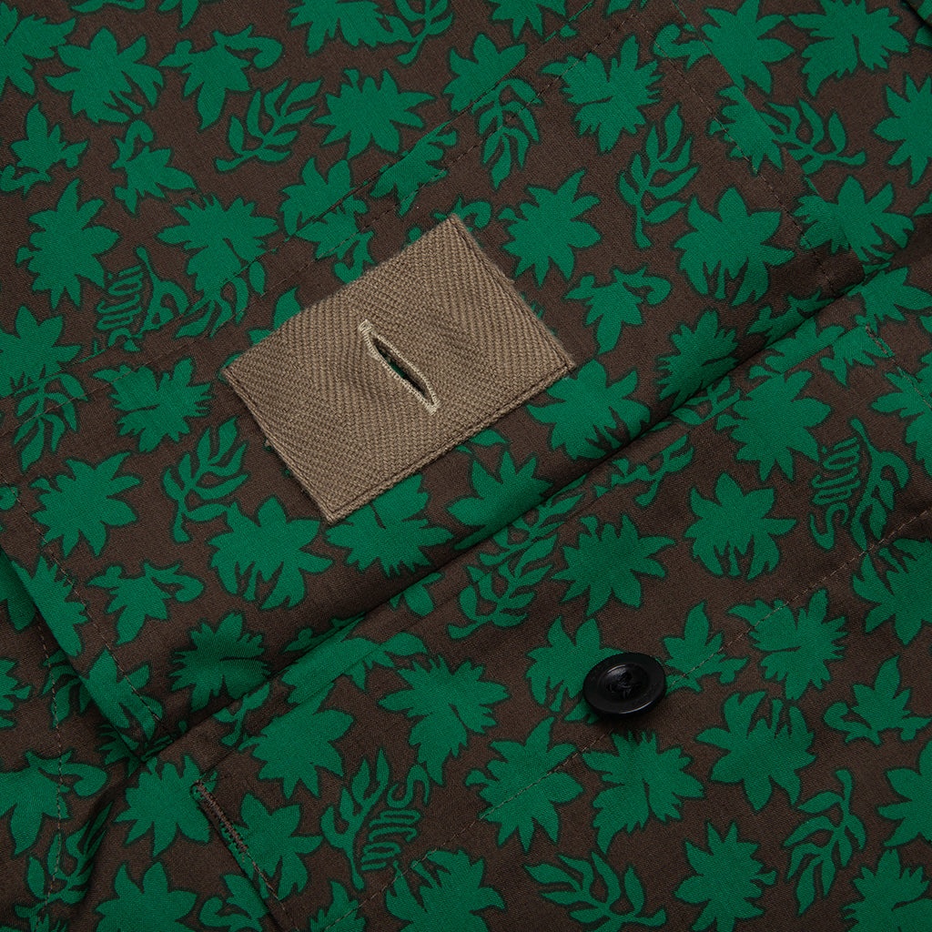 FLORAL PRINT SHIRT - GREEN - 5