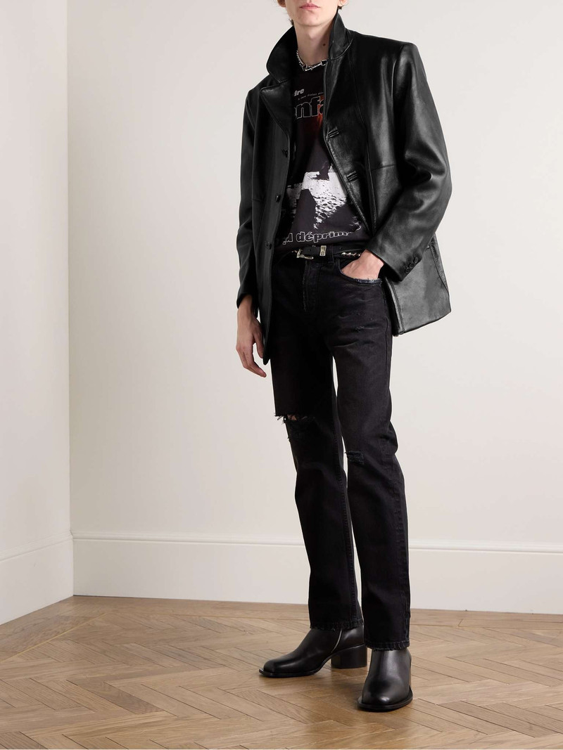 Enfants Riches Déprimés Go To Dallas Panelled Leather Blazer outlook