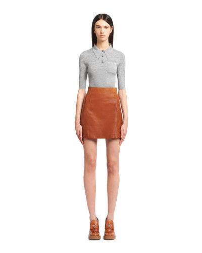 Prada Nappa leather miniskirt outlook