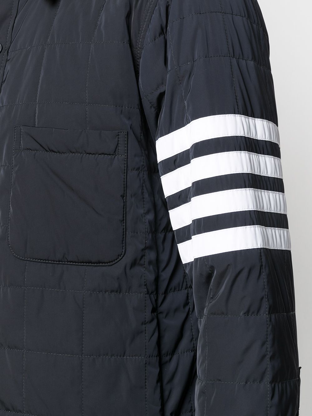 4-Bar stripe padded shirt jacket - 5