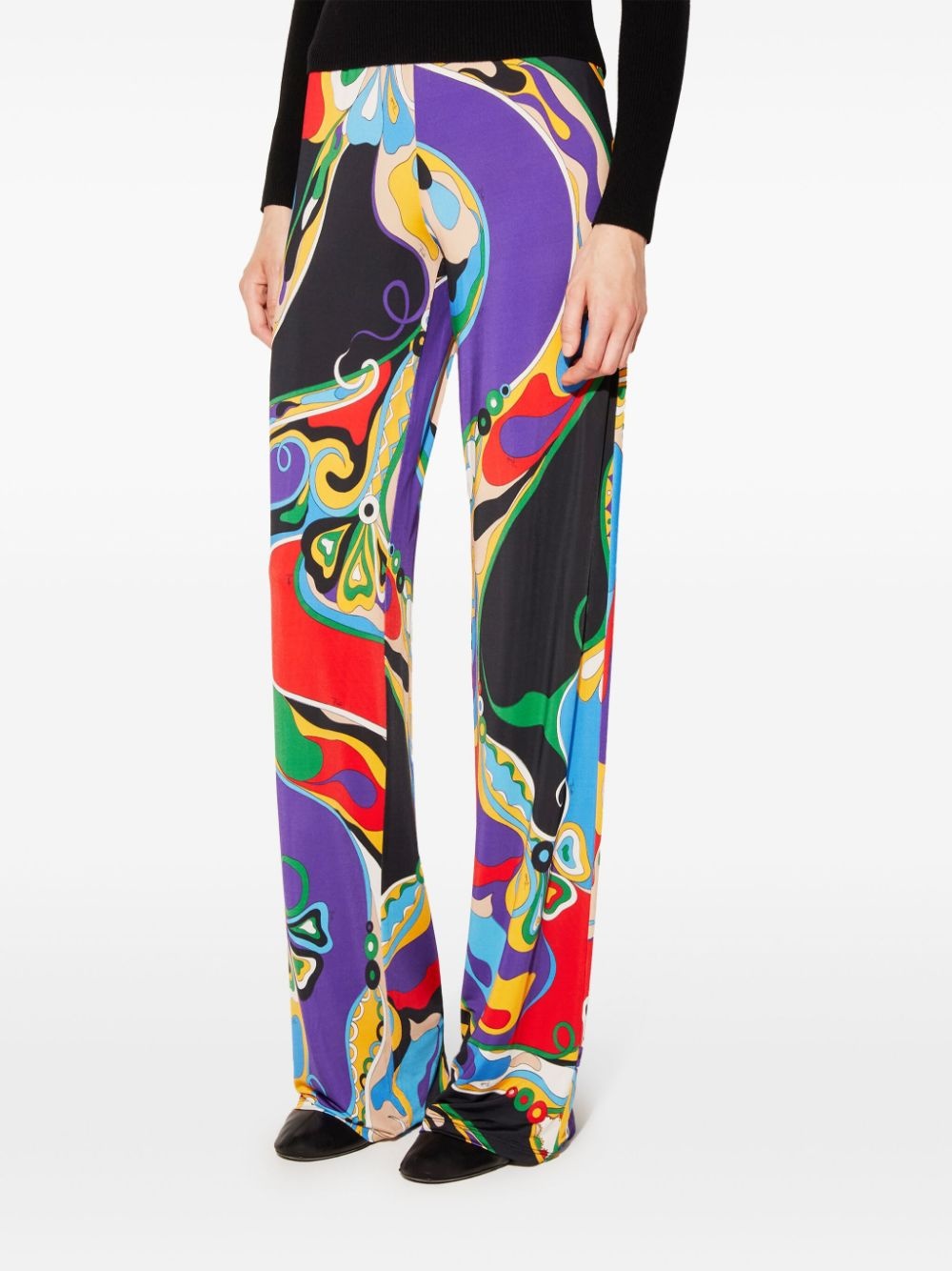 Orchidee print trousers - 5