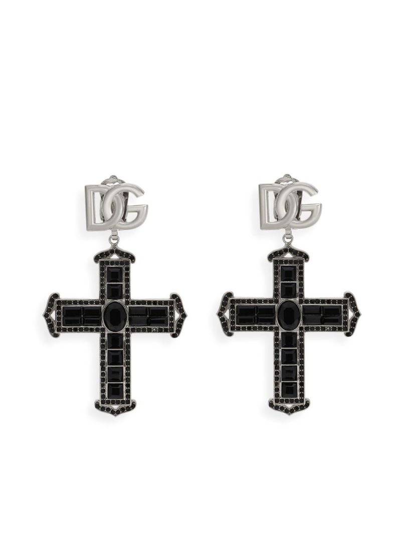 DG cross pendant earrings - 1