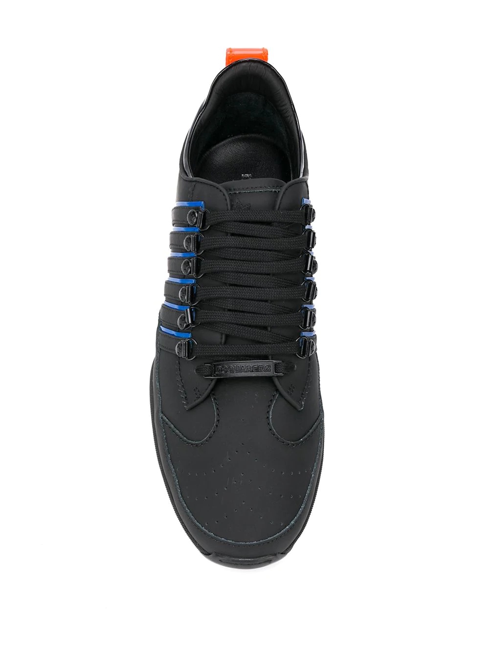 contrast piping low-top sneakers - 4