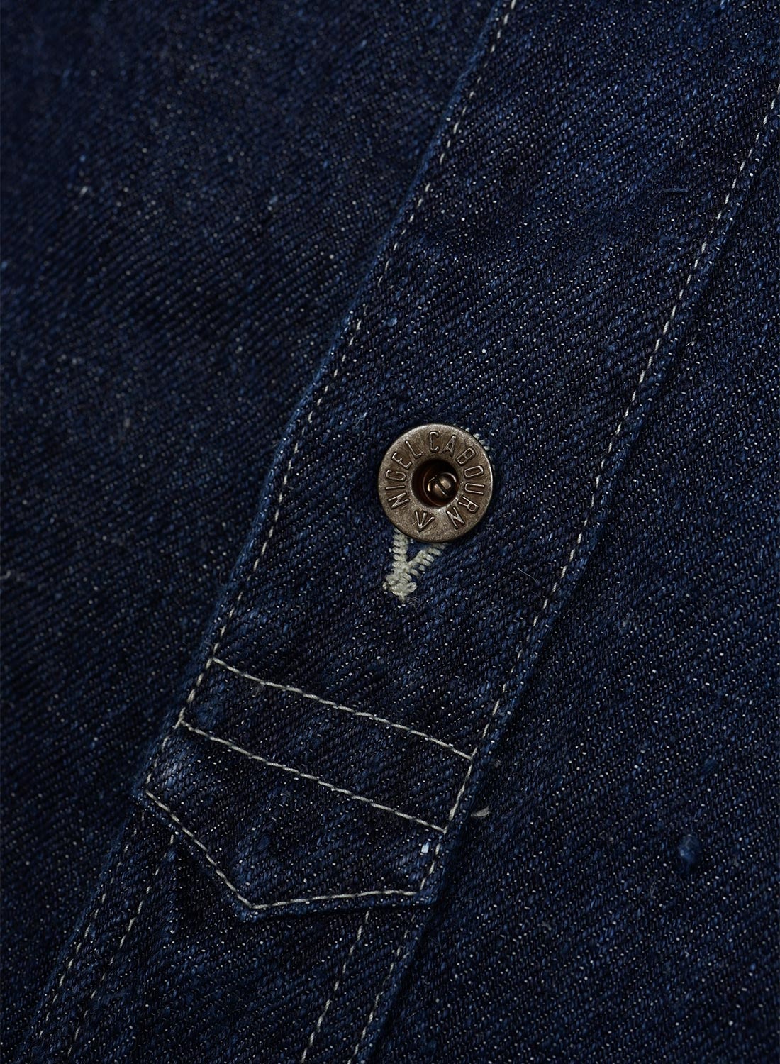 US Army Denim Jacket Hemp Denim in Indigo - 8