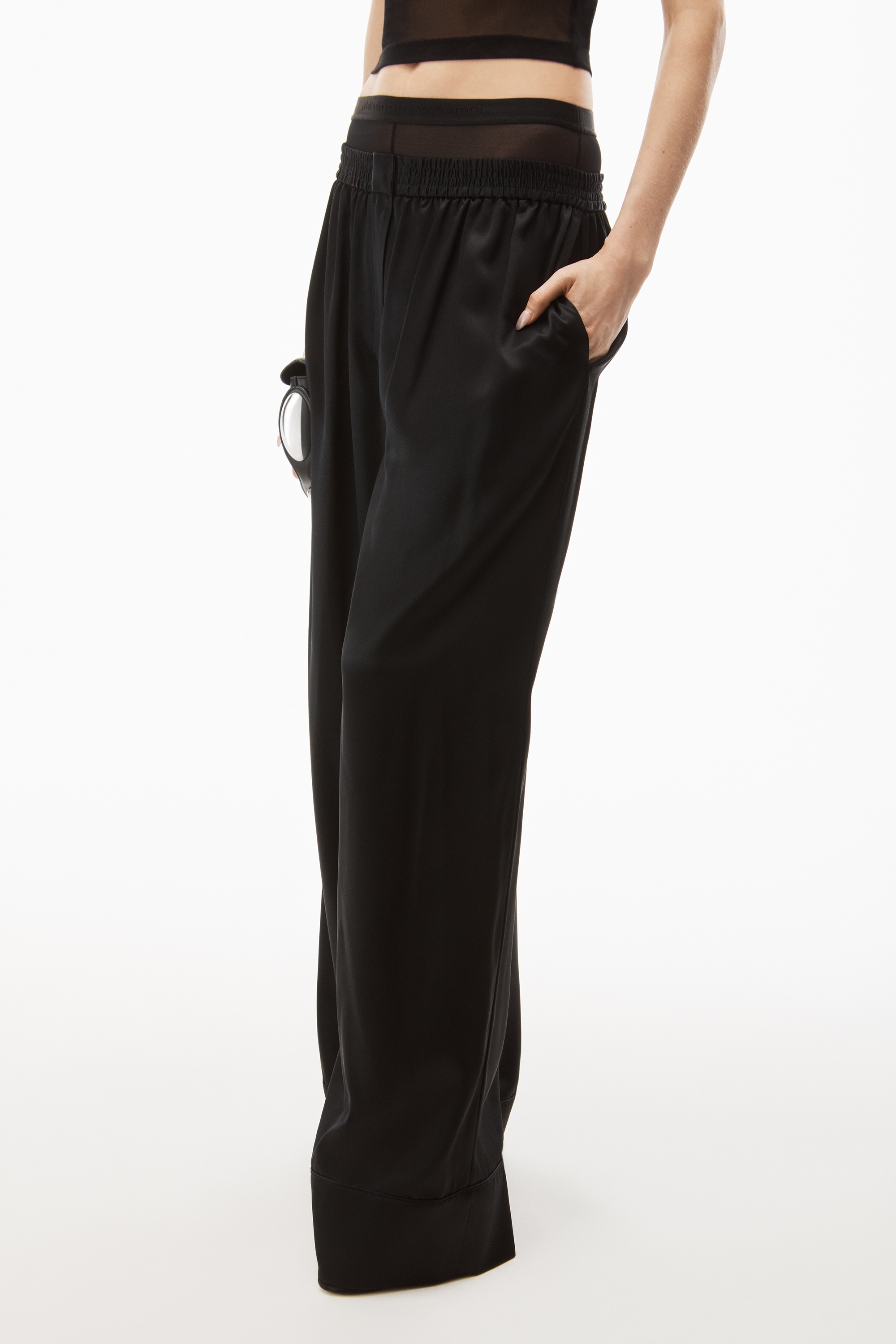 LAYERED BOXER PANT IN SILK CHARMEUSE - 3