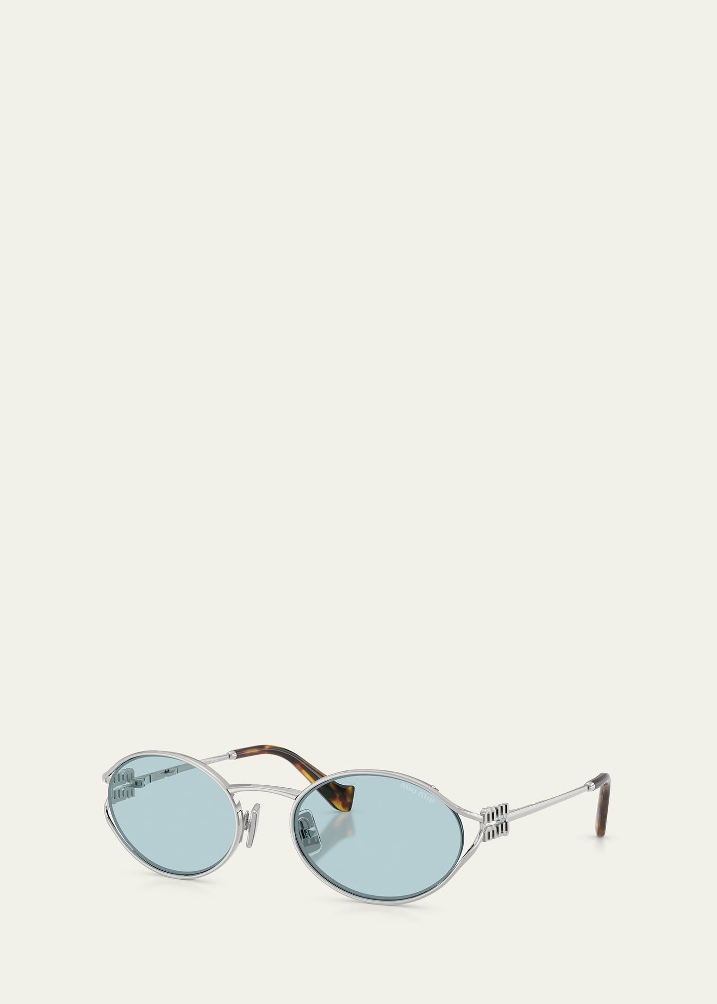 MU 52YS Metal Oval Sunglasses - 2