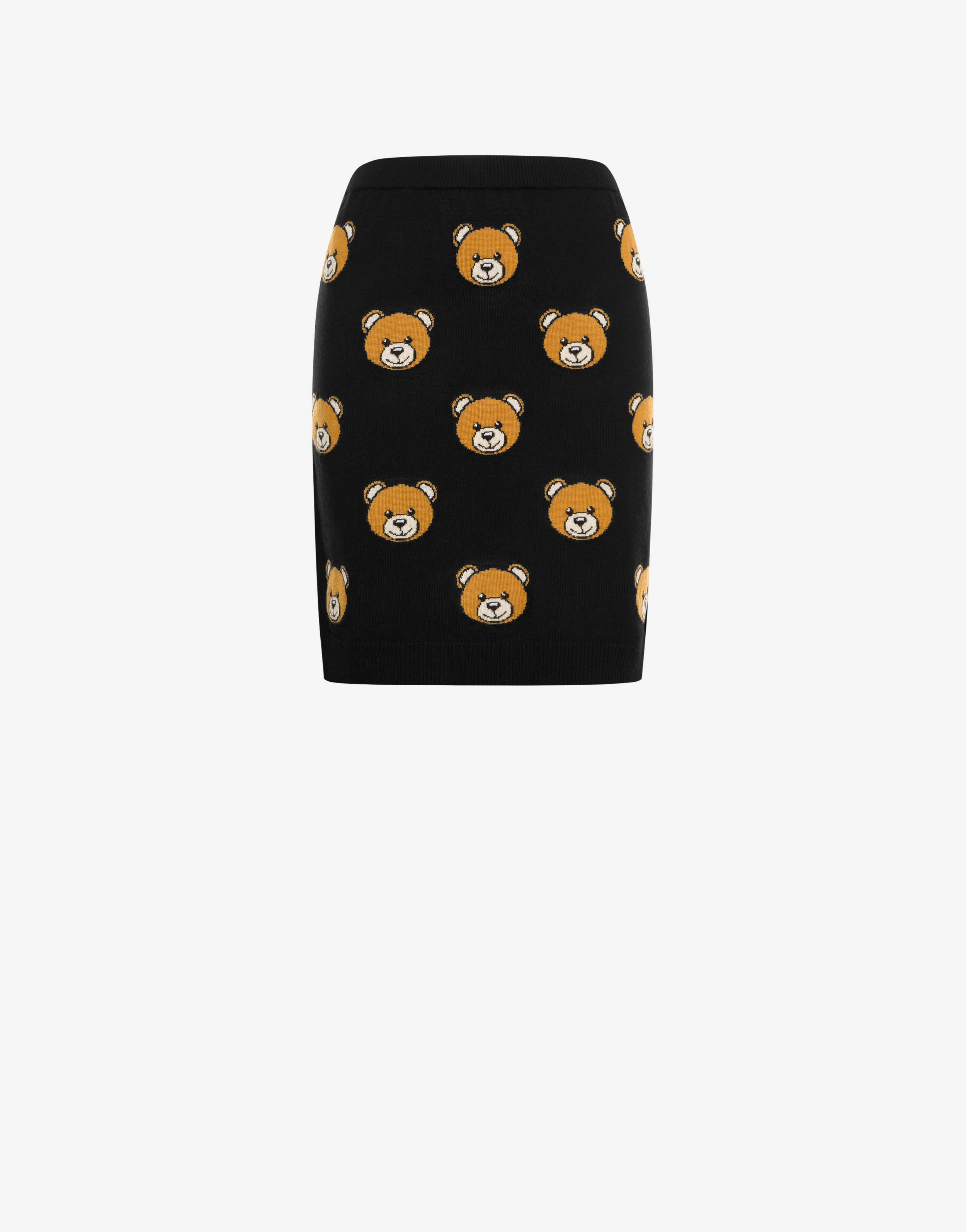 ALLOVER TEDDY BEAR WOOL SKIRT - 1