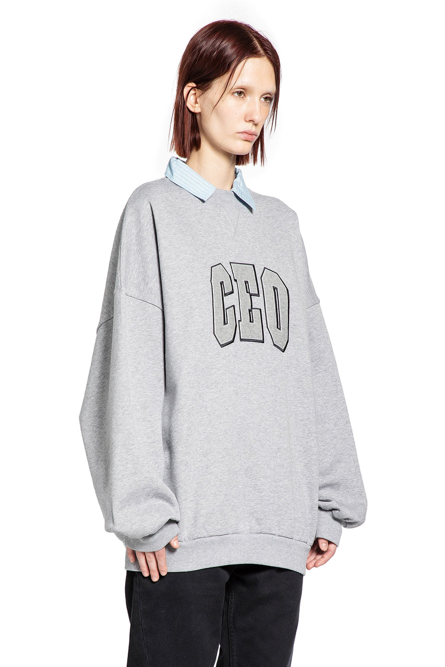 Ceo Team Logo Shirt Collar Sweatshirt - 2