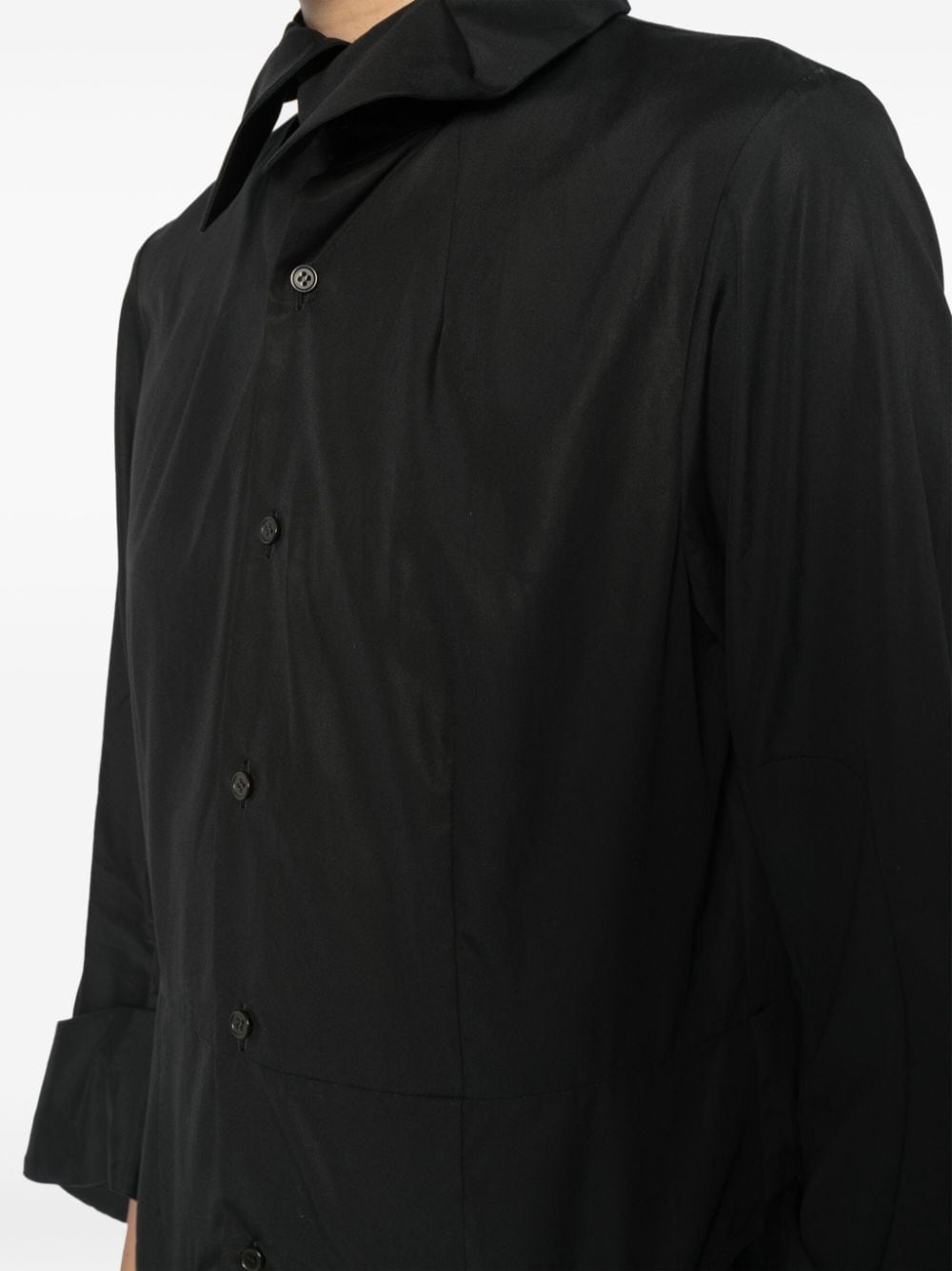 ruffle-detailing cotton shirt - 5
