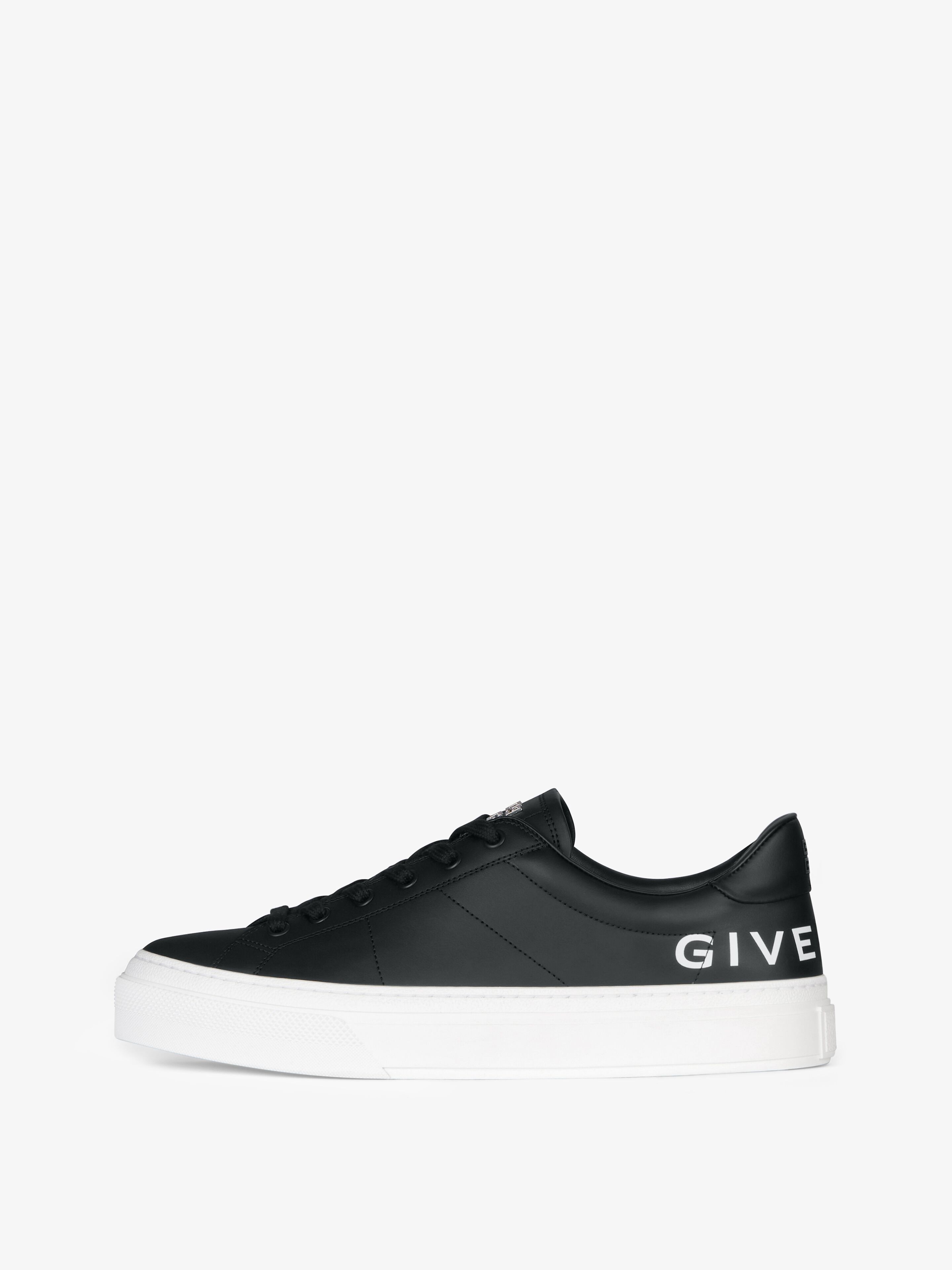 CITY SPORT SNEAKERS IN LEATHER WITH PRINTED GIVENCHY LOGO - 3