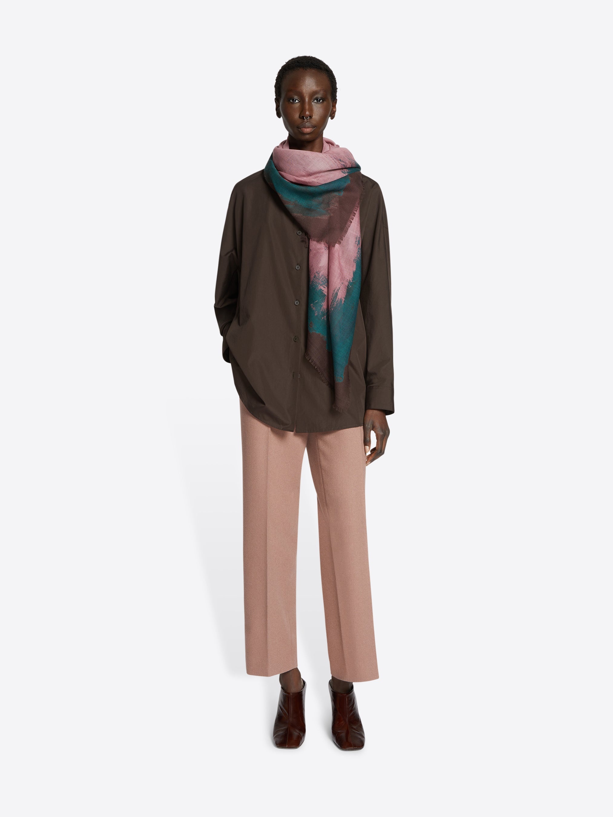 PRINTED WOOL SCARF - 4