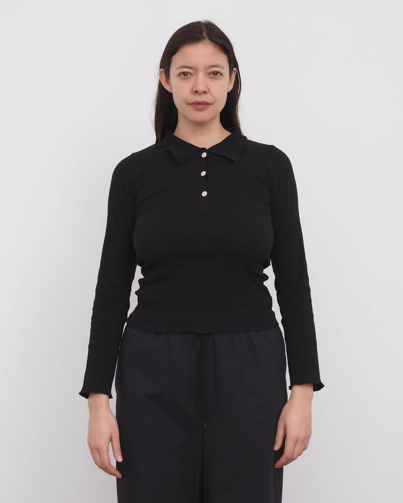 Dual Polo Long Sleeve - Recycled Cotton Rib 1