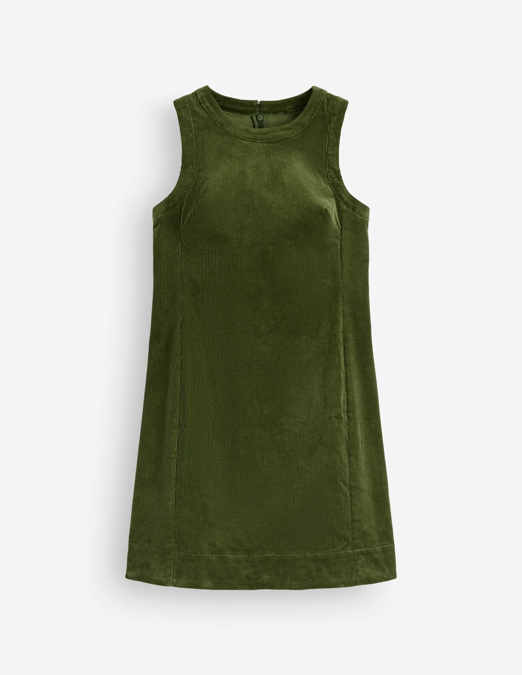 Lou Cord Shift Dress-Forest Green - 1
