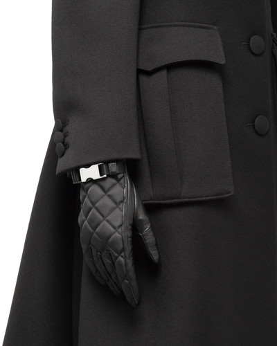 Prada Quilted nylon and nappa leather gloves outlook