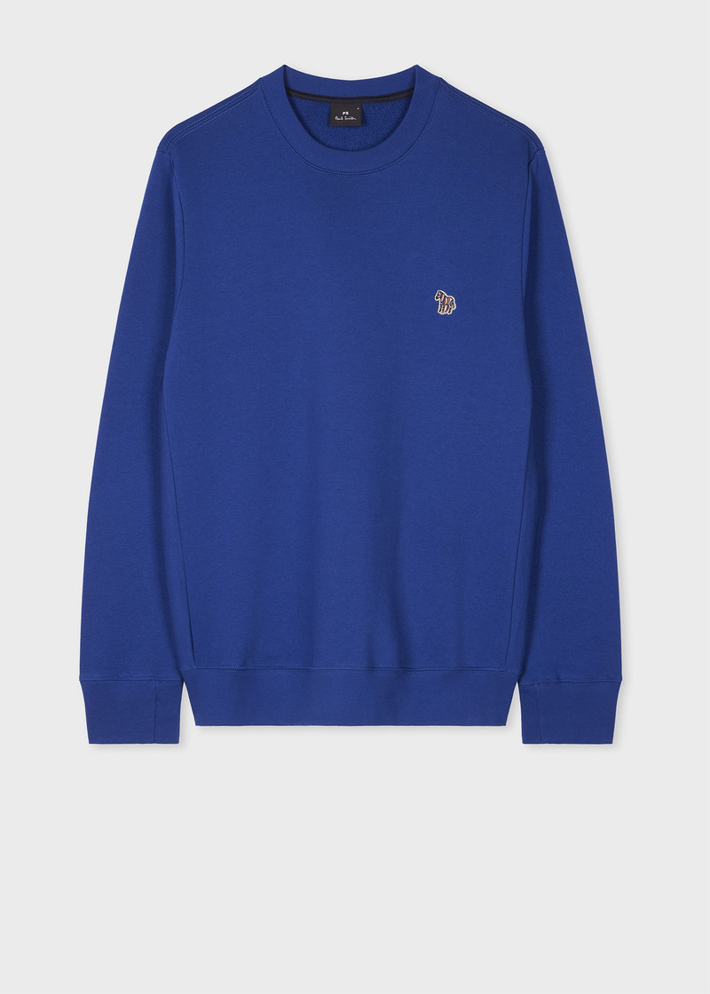 Royal Blue Zebra Logo Organic Cotton Sweatshirt 1