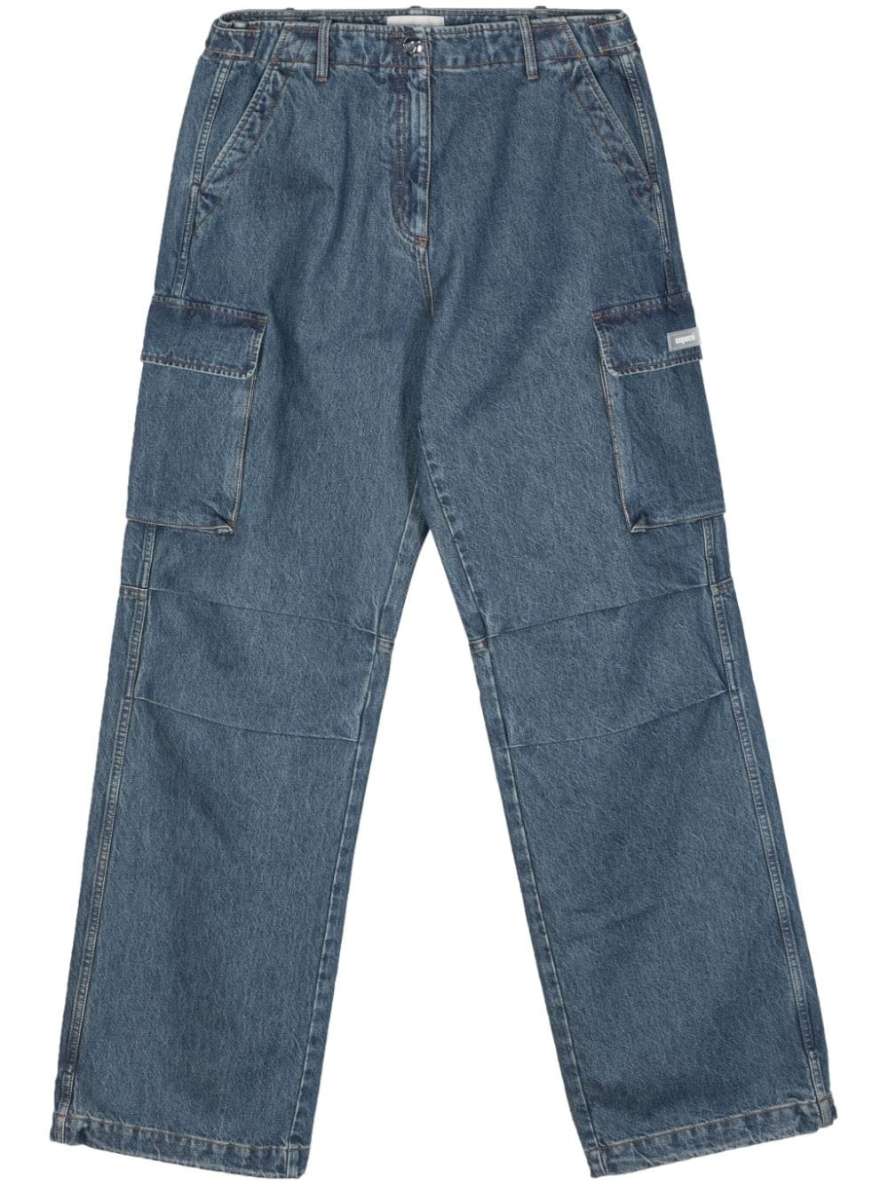 wide-leg cargo jeans - 1