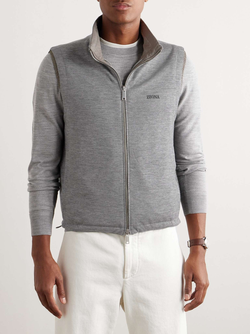 Reversible Shell and Cashmere, Cotton and Silk-Blend Gilet 3