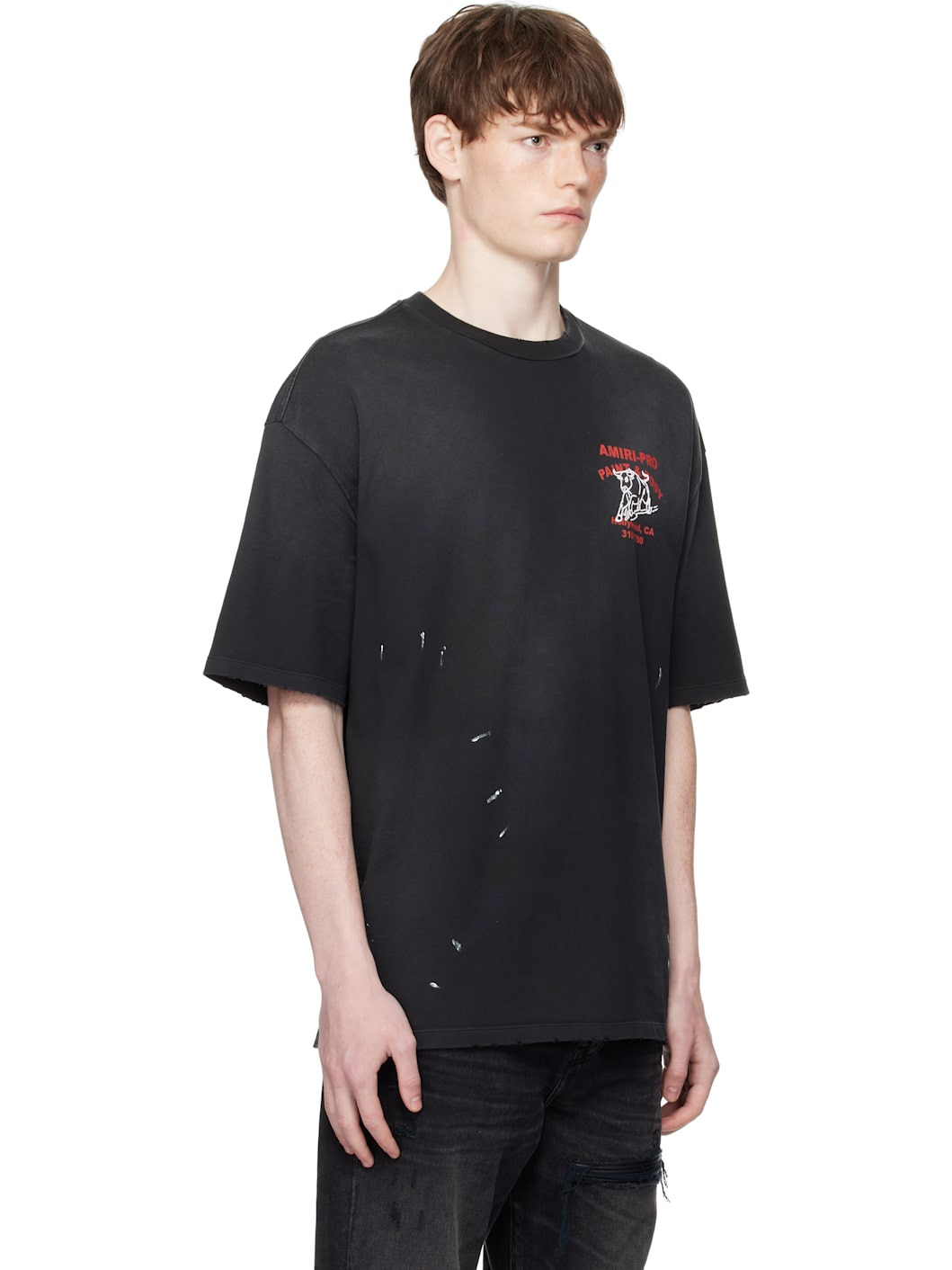 Black 'AMIRI' Bull Oversized T-shirt - 2