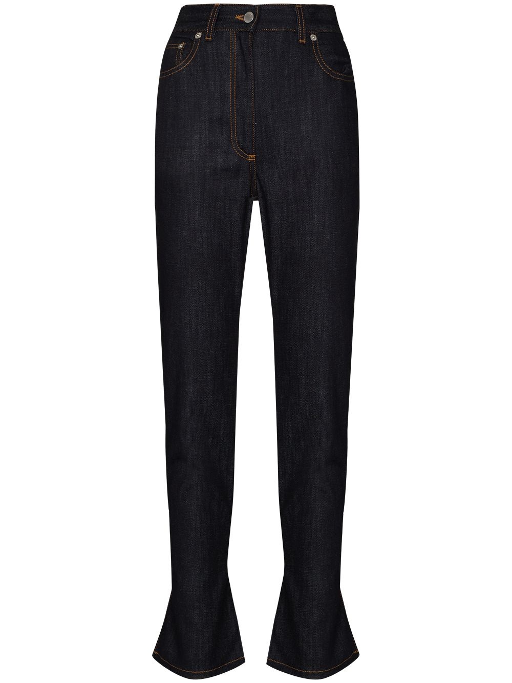 ankle-tie slim-leg jeans - 1