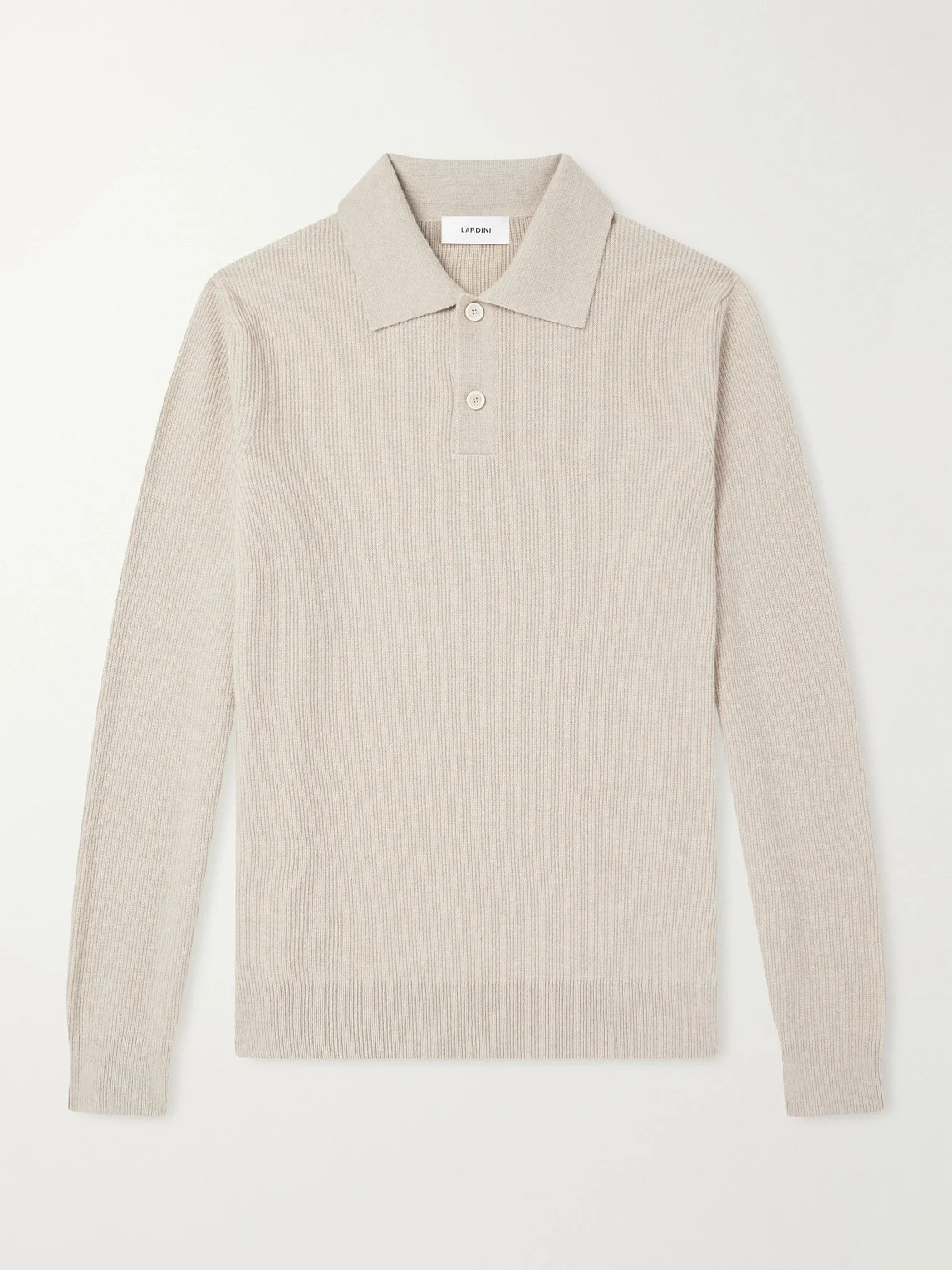 Knitted Wool and Cashmere-Blend Polo Shirt - 1