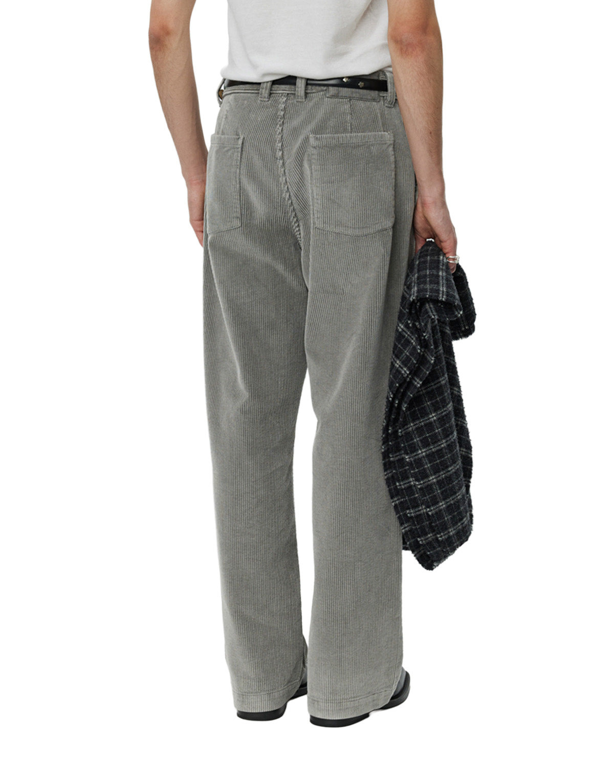 Cord Trousers Stained Grey - 3
