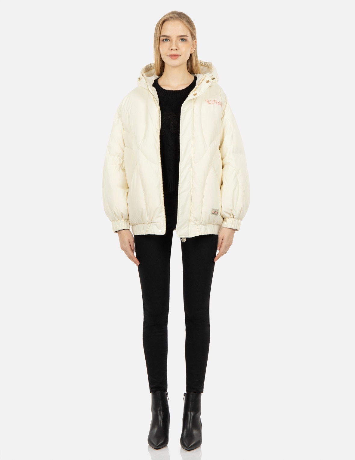 CAMOUFLAGE LOGO EMBROIDERY DOWN JACKET - 5