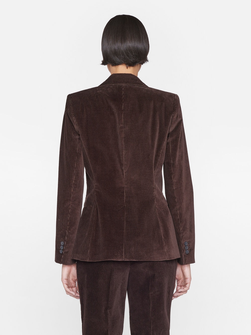 The Corduroy Femme Blazer in Espresso - 7